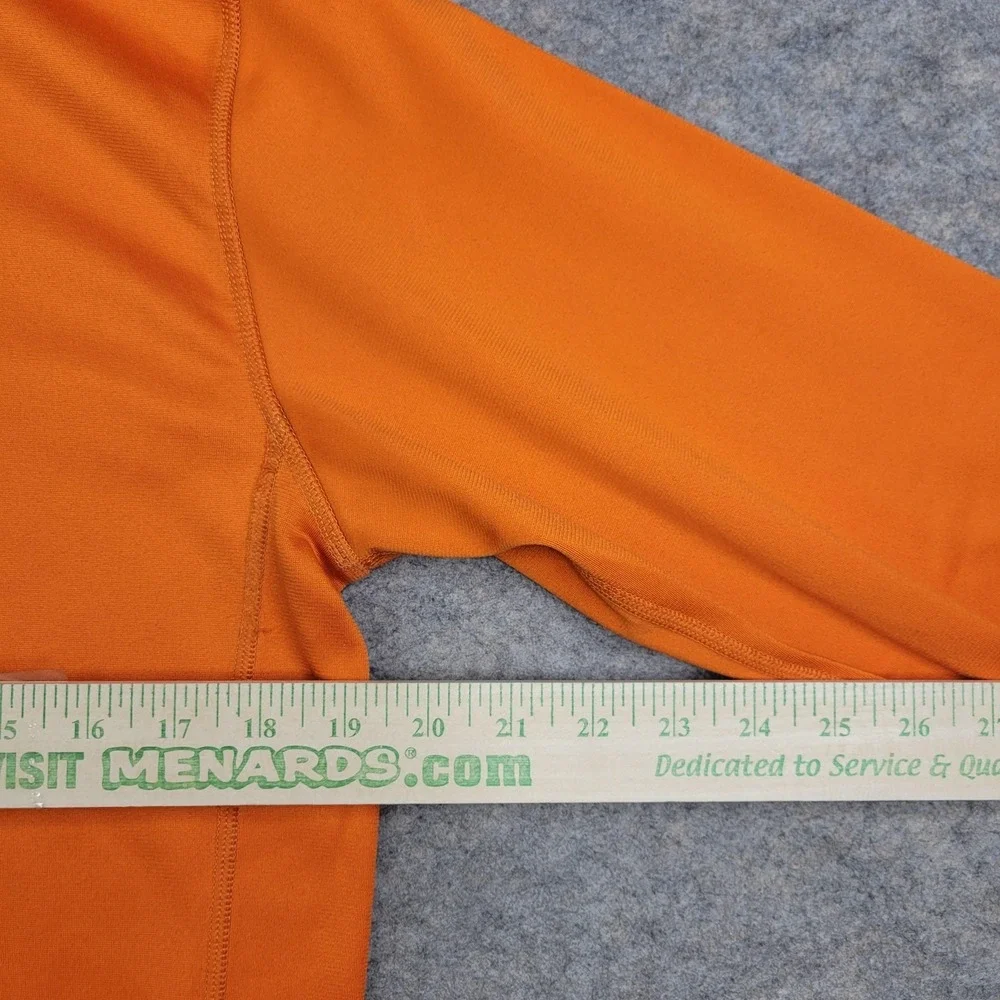 The North Face Pullover Mens Small Orange 1/4 Zip Long Sleeve Top‎ NF0A2V6J